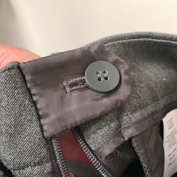 Talbots charcoal flat front side zip button close tailored career Trouser SZ 6P - Picture 10 of 13